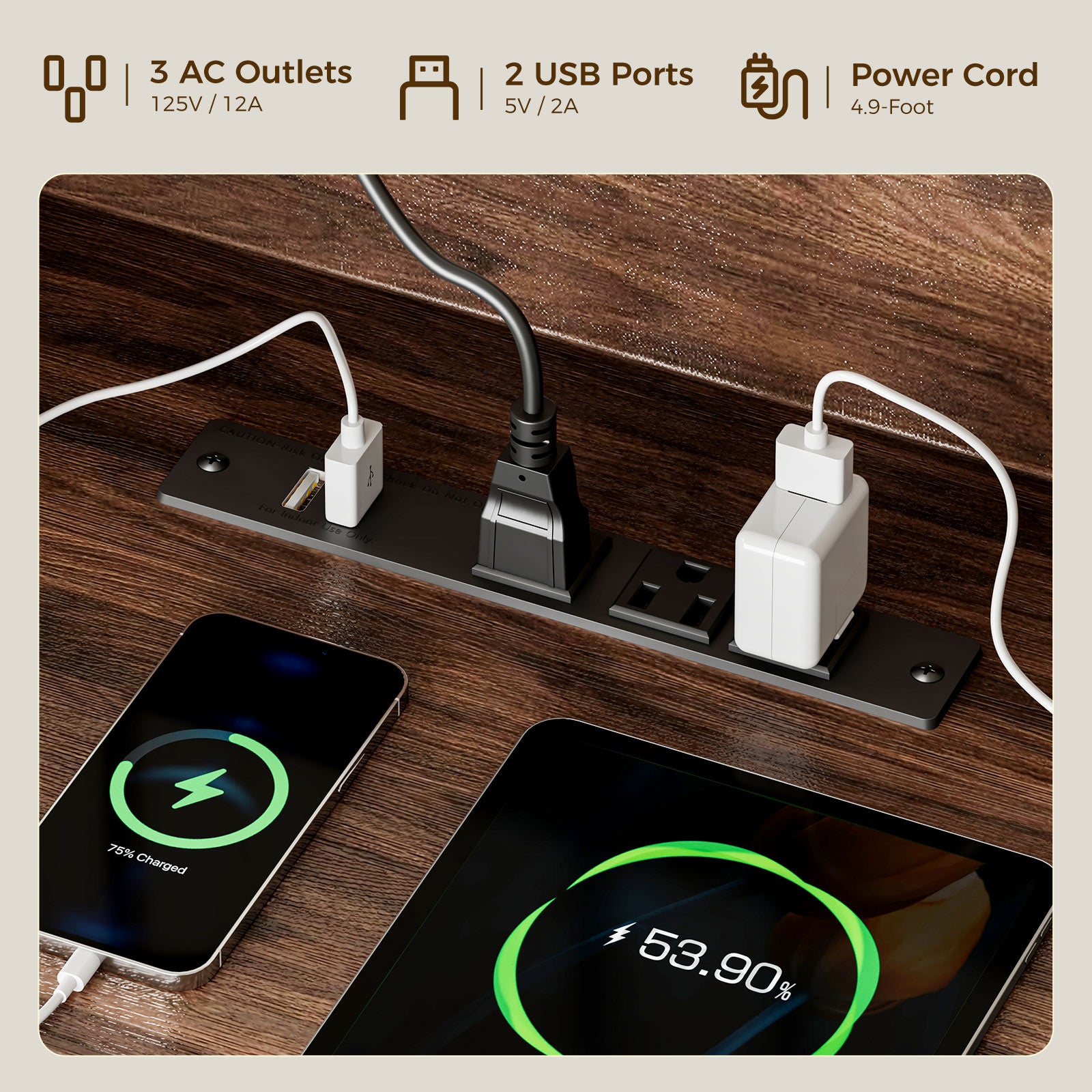 TV Stand for 65 Inch TV, Farmhouse Entertainment Center with Power Outlet & LED Light and Storage Cabinets, Console Table and Media Furniture for Living Room Bedroom